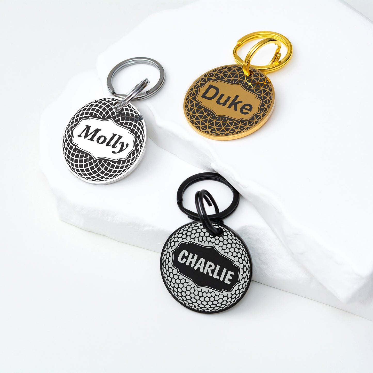 Engraved Dog Tag - Personalized Pet Collar Tag with ID