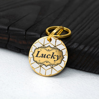 Engraved Dog Tag - Personalized Pet Collar Tag with ID