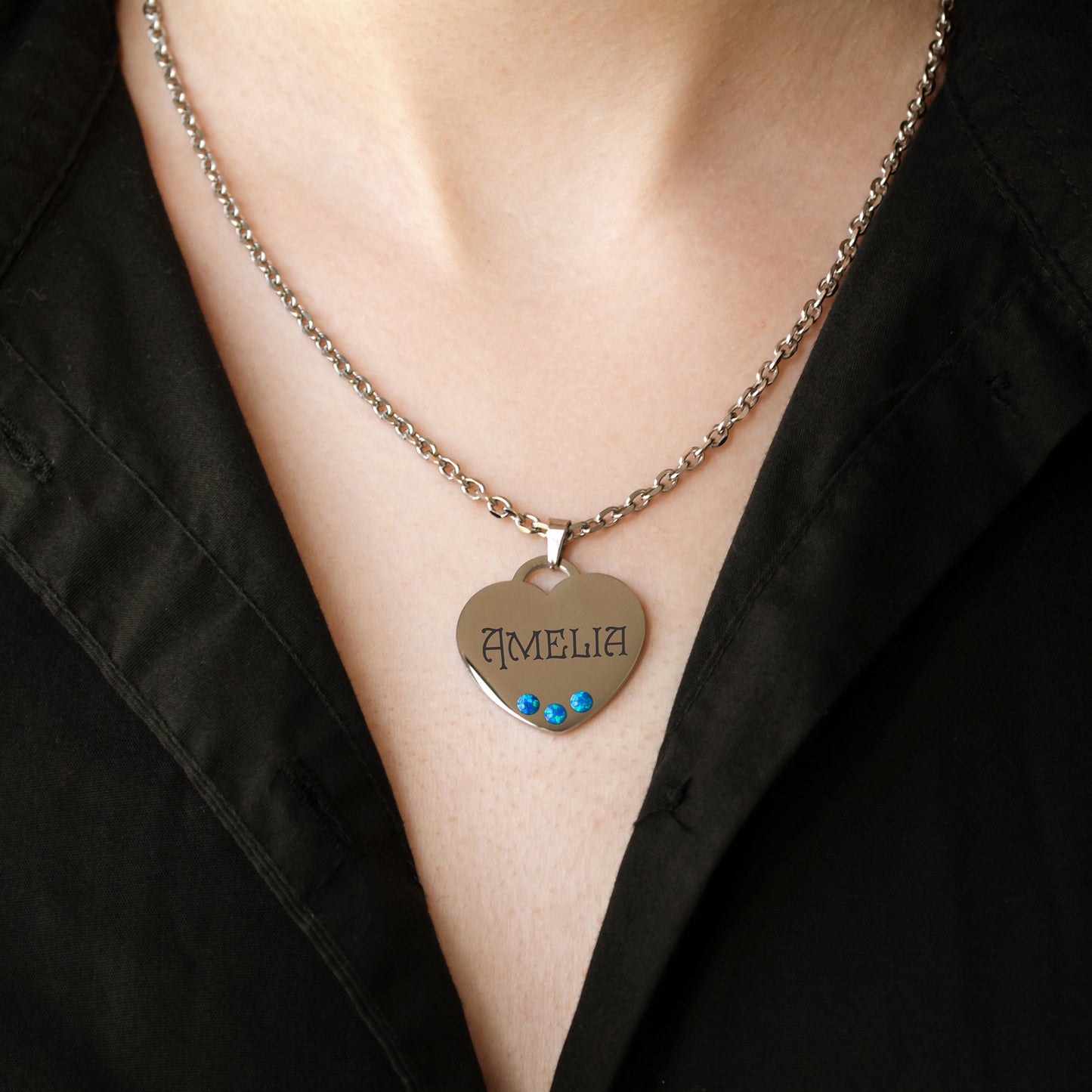 Custom Engraved Necklace – Name or Short Text Jewelry