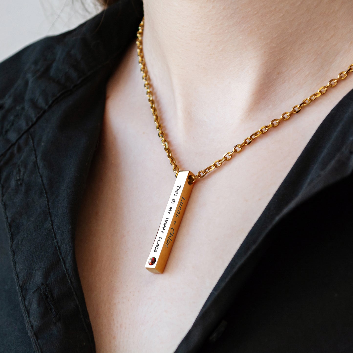 Engraved Coordinates Necklace – Custom Jewelry for Everyday Wear