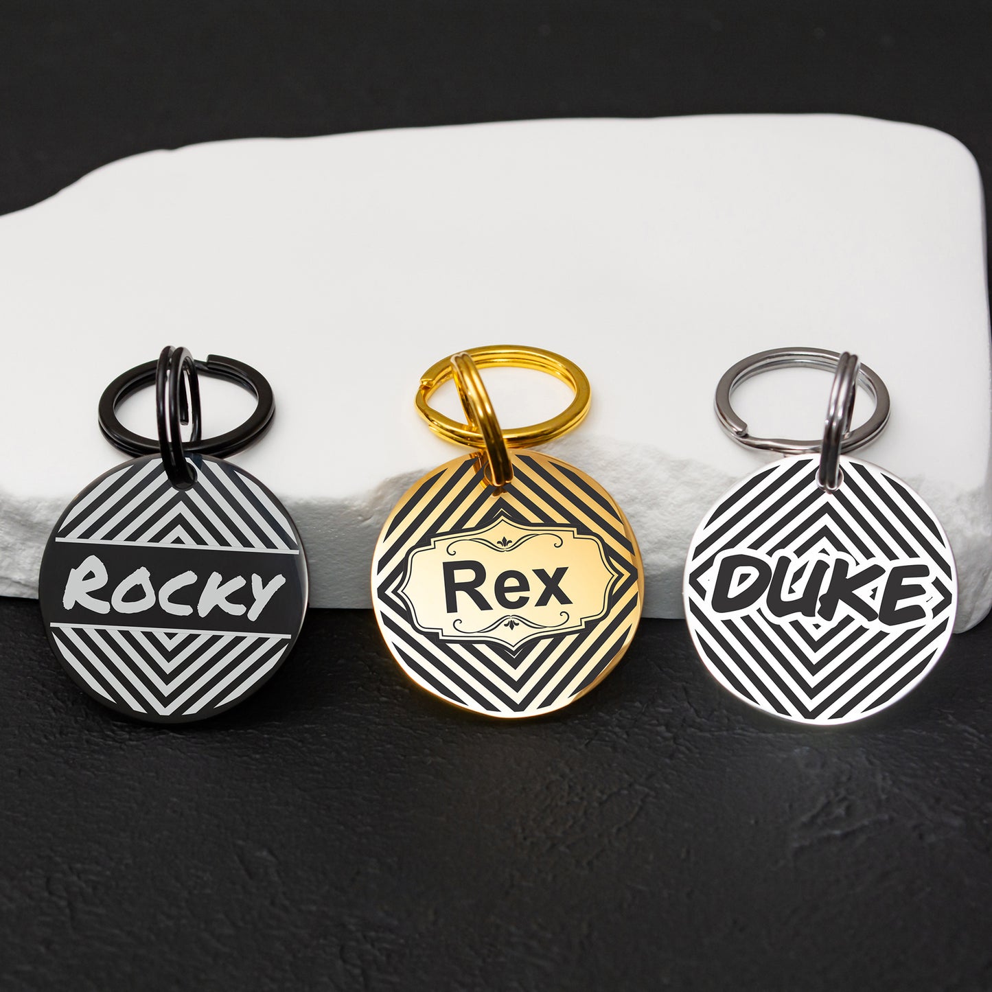 Personalized Dog and Cat Tag - Stainless Steel Engraved Pet ID Tag