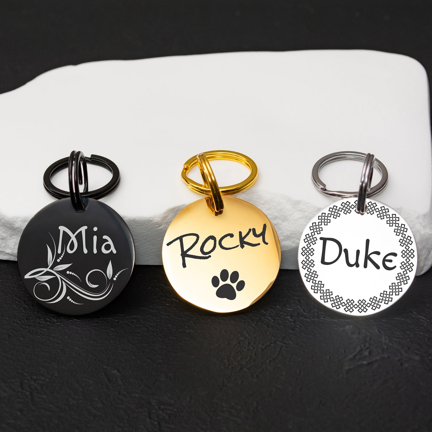 Custom Cat and Dog Tag - Stainless Steel Engraved Pet ID