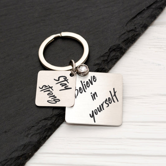 Personalized Handwriting Keychain - Custom Engraved Gift