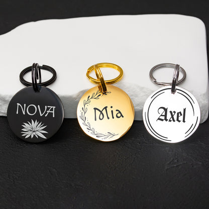 Custom Dog Tag - Engraved Double Sided Pet ID Tag with Phone