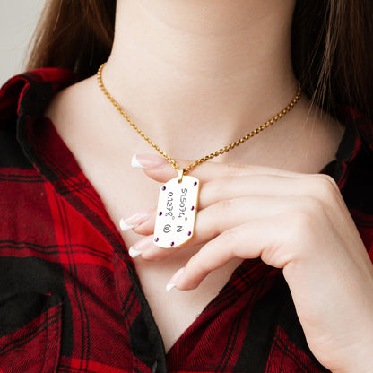 Personalized Latitude Longitude Necklace – Custom Engraved Jewelry