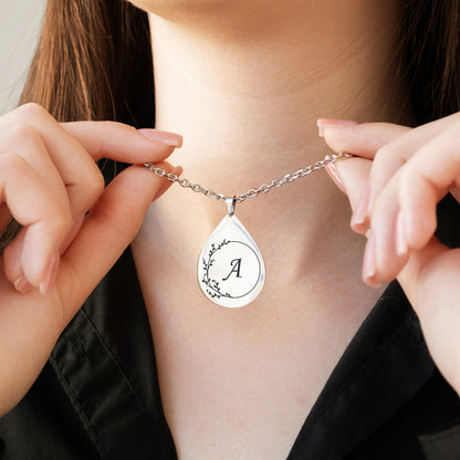 Engraved Initial Necklace – Custom Letter Pendant