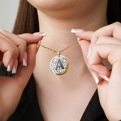 Initial Charm Necklace – Personalized Engraved Jewelry