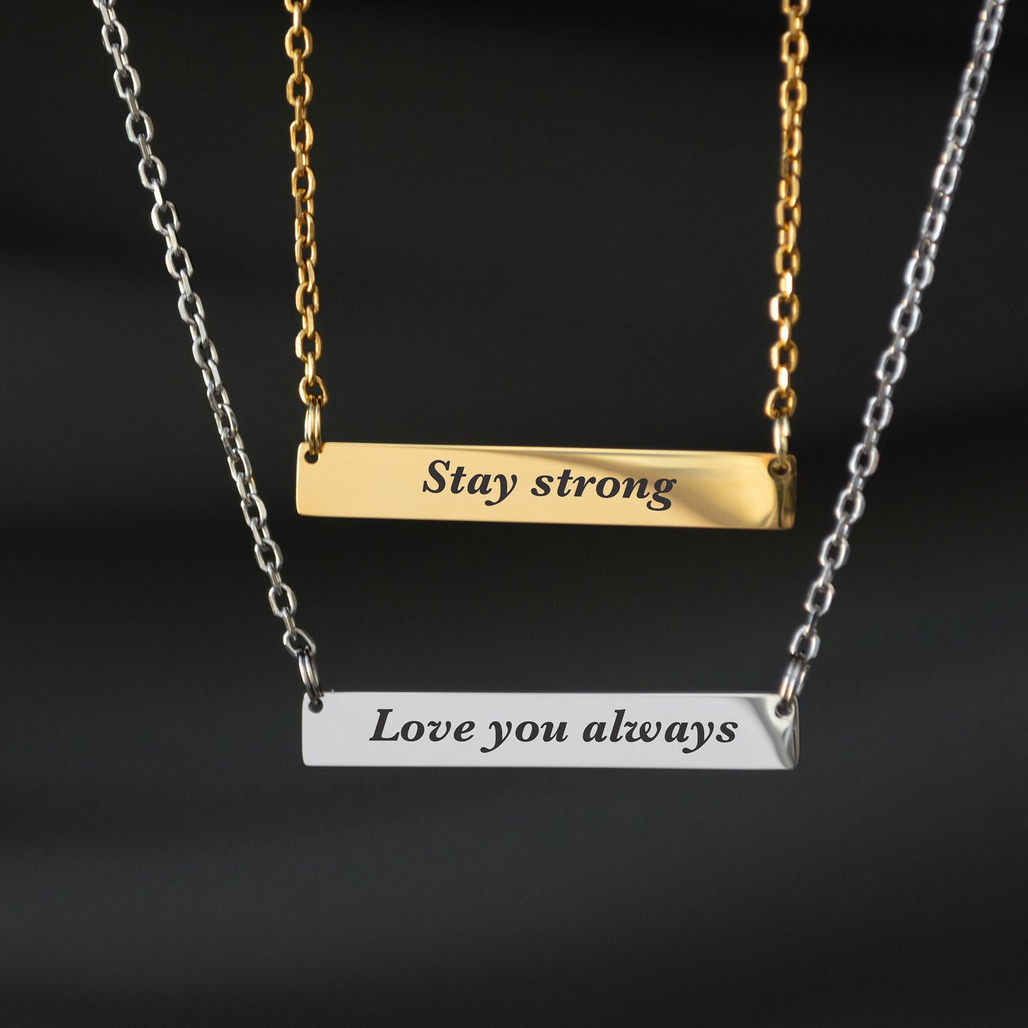 Custom Engraved Necklace – Name or Short Text Jewelry