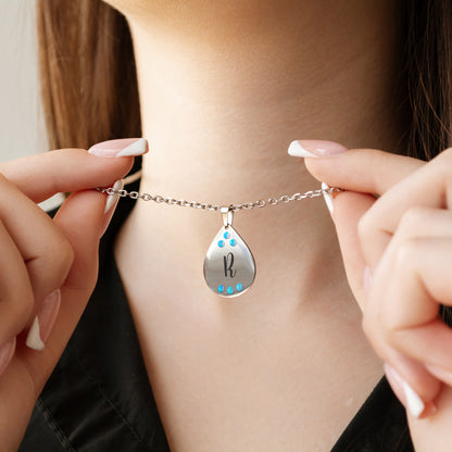 Custom Monogram Necklace – Engraved Initial Pendant