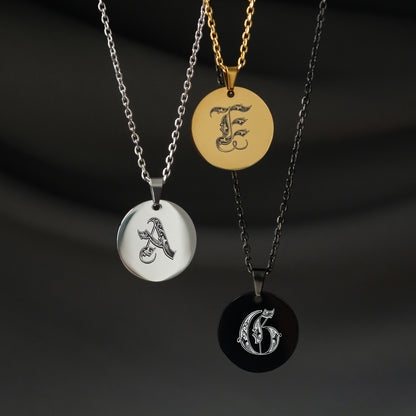 Engraved Letter Necklace – Custom Minimalist Pendant
