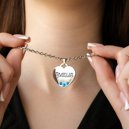 Custom Engraved Necklace – Name or Short Text Jewelry