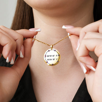 Custom Coordinates Pendant – Latitude Longitude Necklace Gift