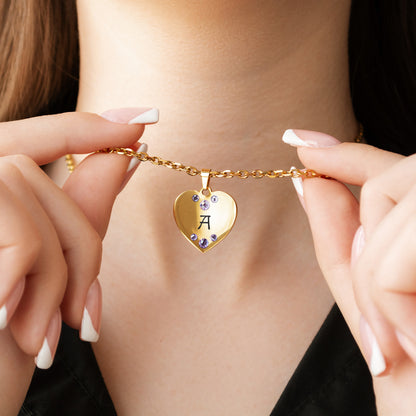 Engraved Initial Necklace – Custom Letter Pendant