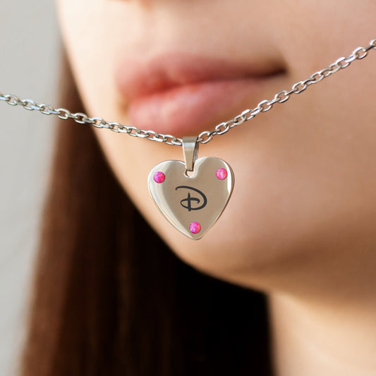 Custom Initial Necklace – Engraved Letter Pendant