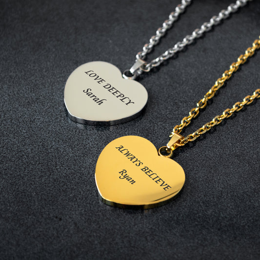 Personalized Text Pendant – Custom Engraved Jewelry Gift
