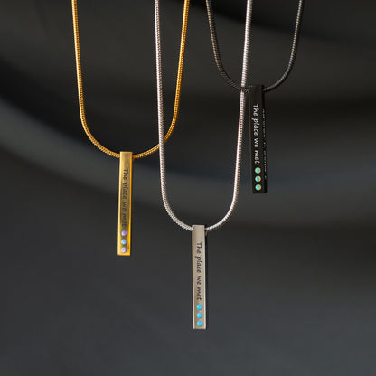 Custom Coordinates Necklace – Personalized Engraved Jewelry