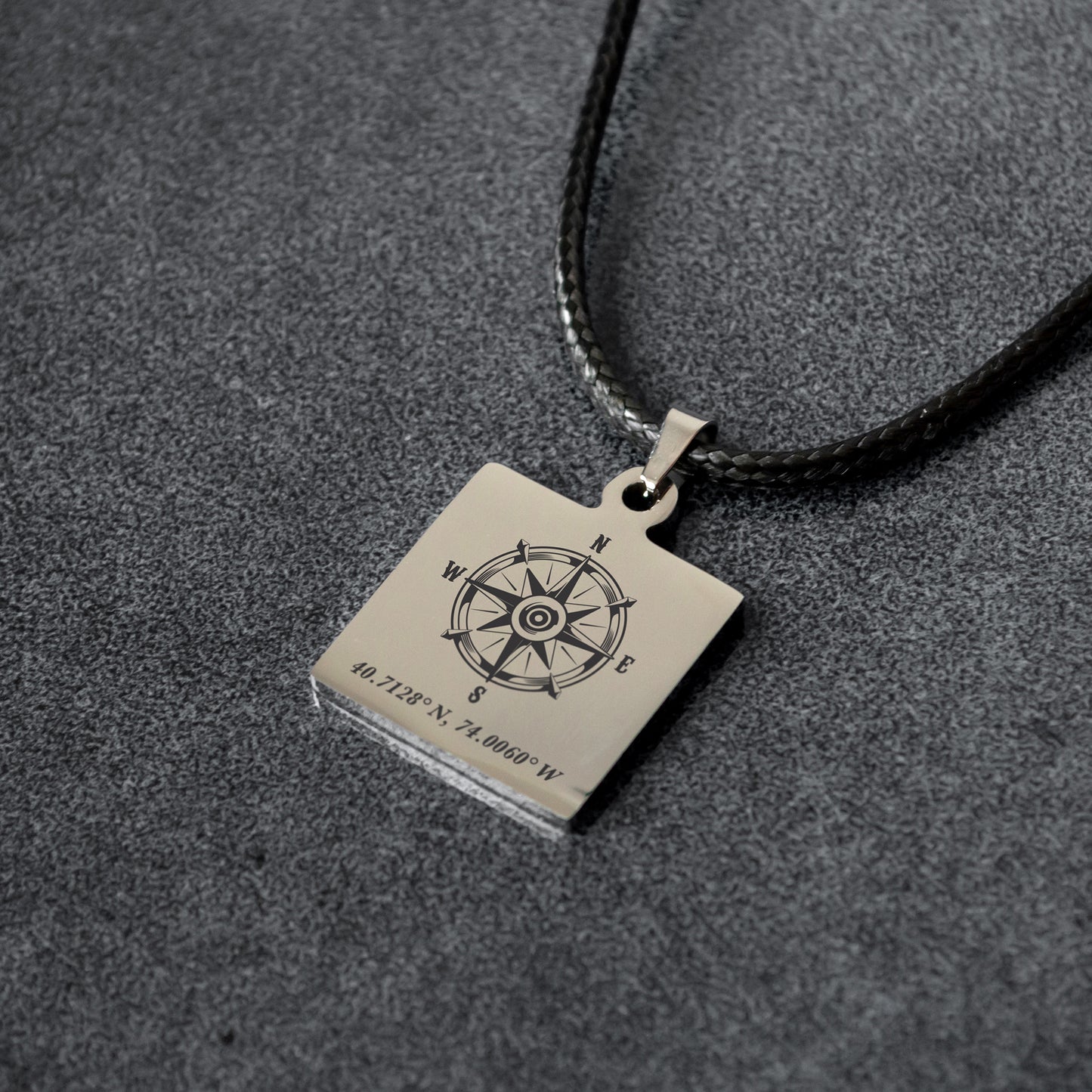 Custom Coordinates Necklace – Compass Pendant Jewelry