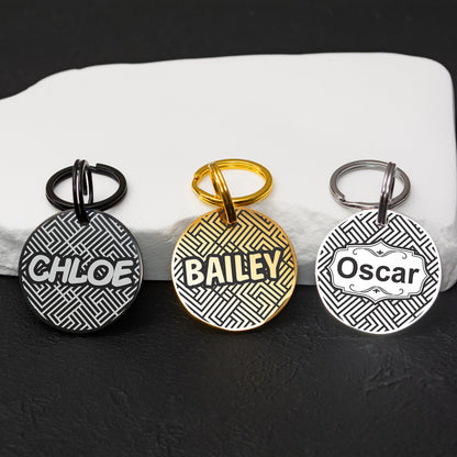 Personalized Dog and Cat Tag - Stainless Steel Engraved Pet ID Tag