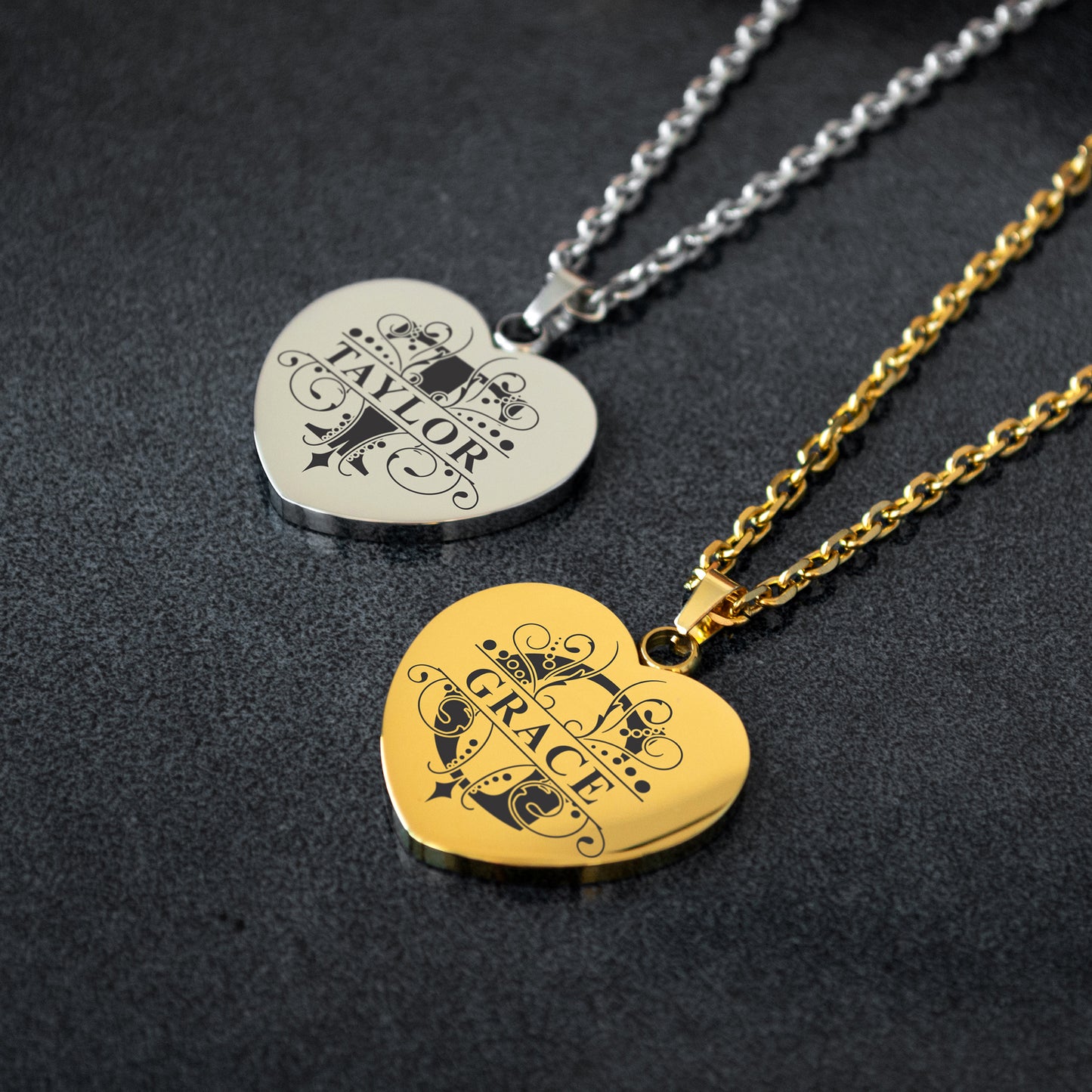 Engraved Initial Necklace – Custom Letter Pendant