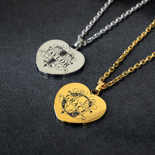 Engraved Initial Necklace – Custom Letter Pendant