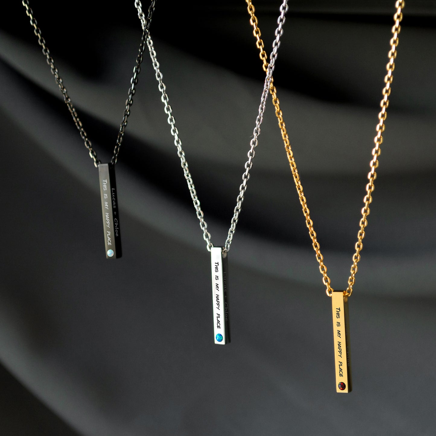 Engraved Coordinates Necklace – Custom Jewelry for Everyday Wear