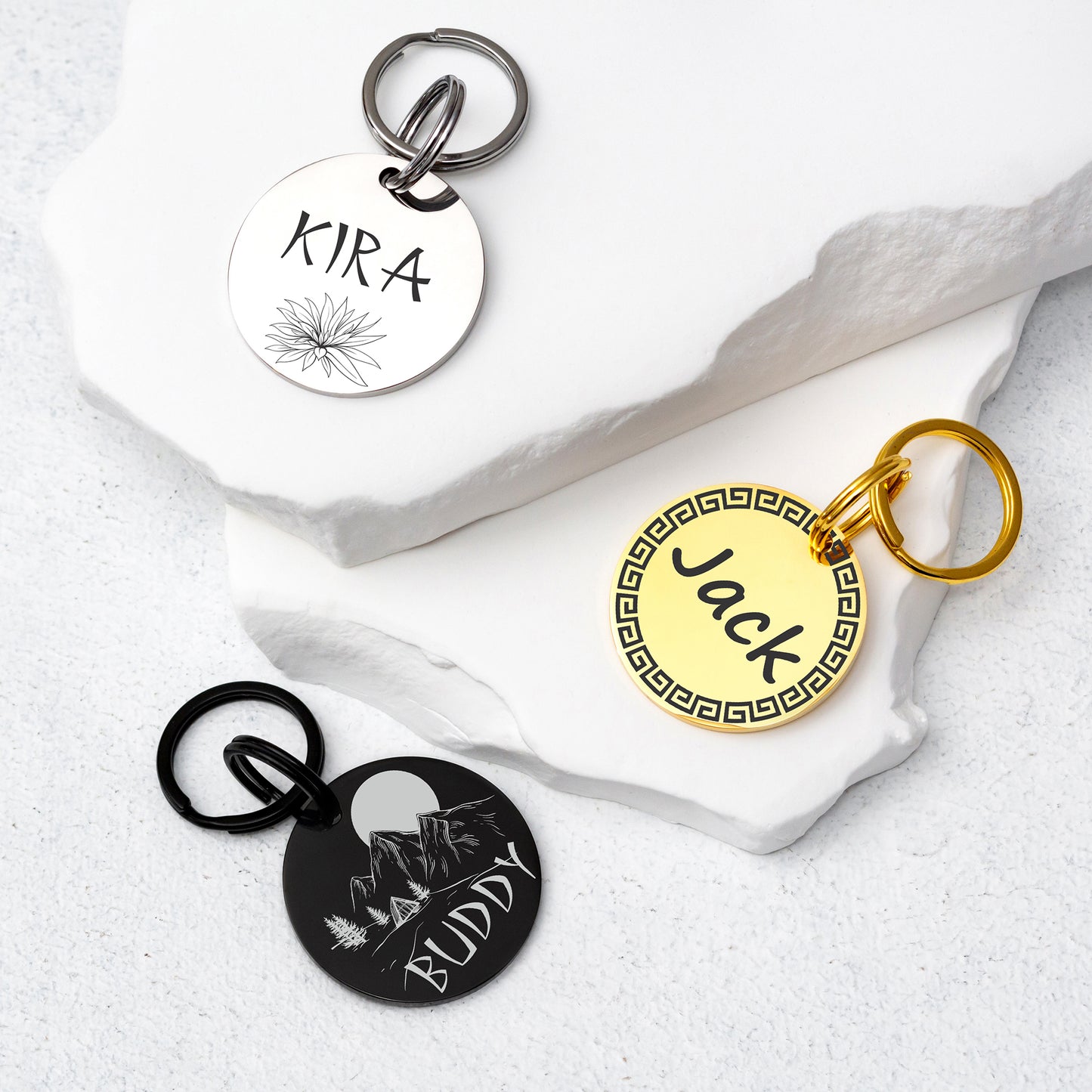 Personalized Dog and Cat Tag - Stainless Steel Engraved Pet ID Tag