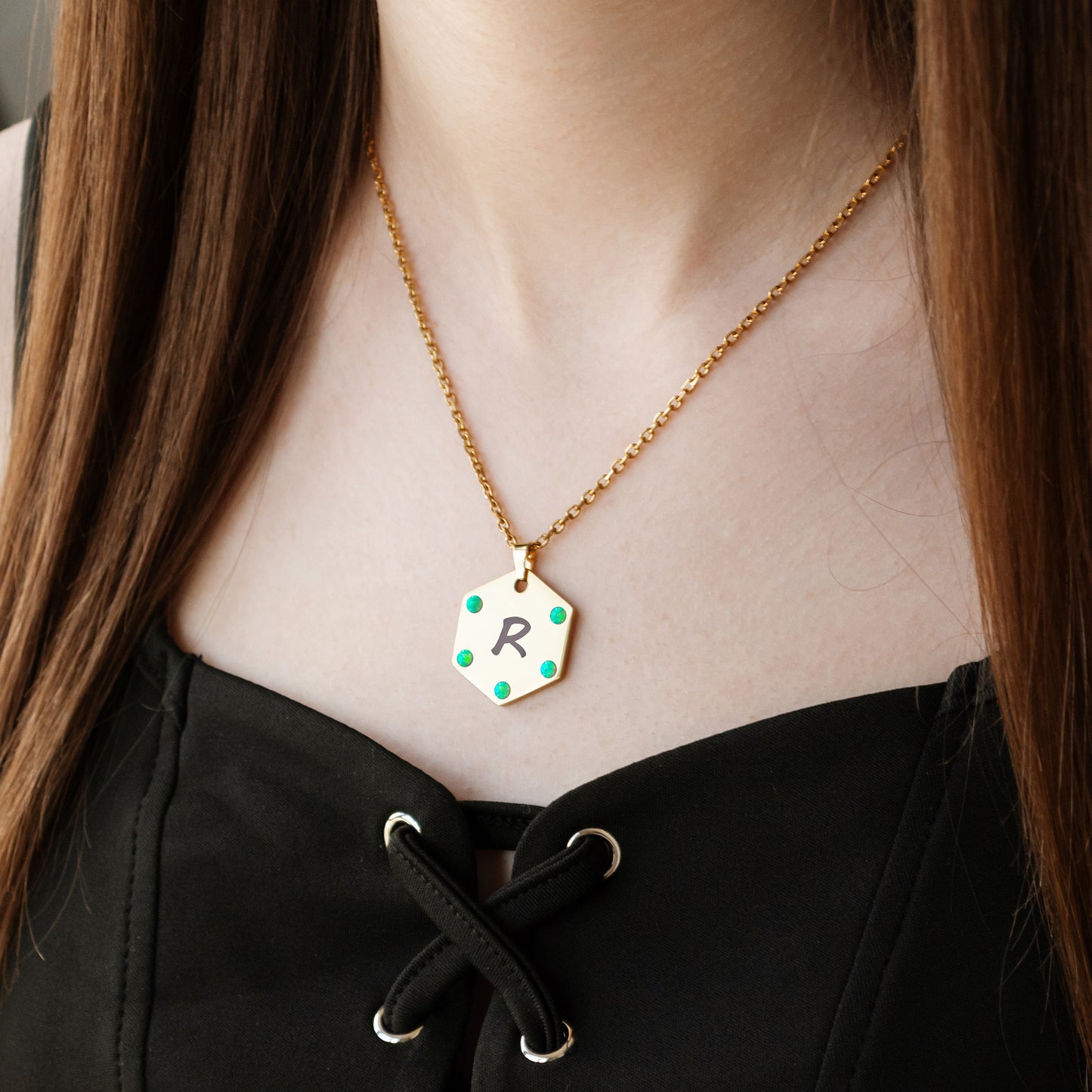 Dainty Initial Necklace – Personalized Letter Charm