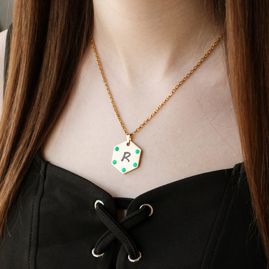 Dainty Initial Necklace – Personalized Letter Charm