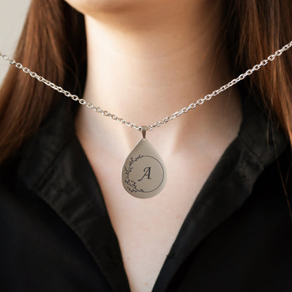 Engraved Initial Necklace – Custom Letter Pendant