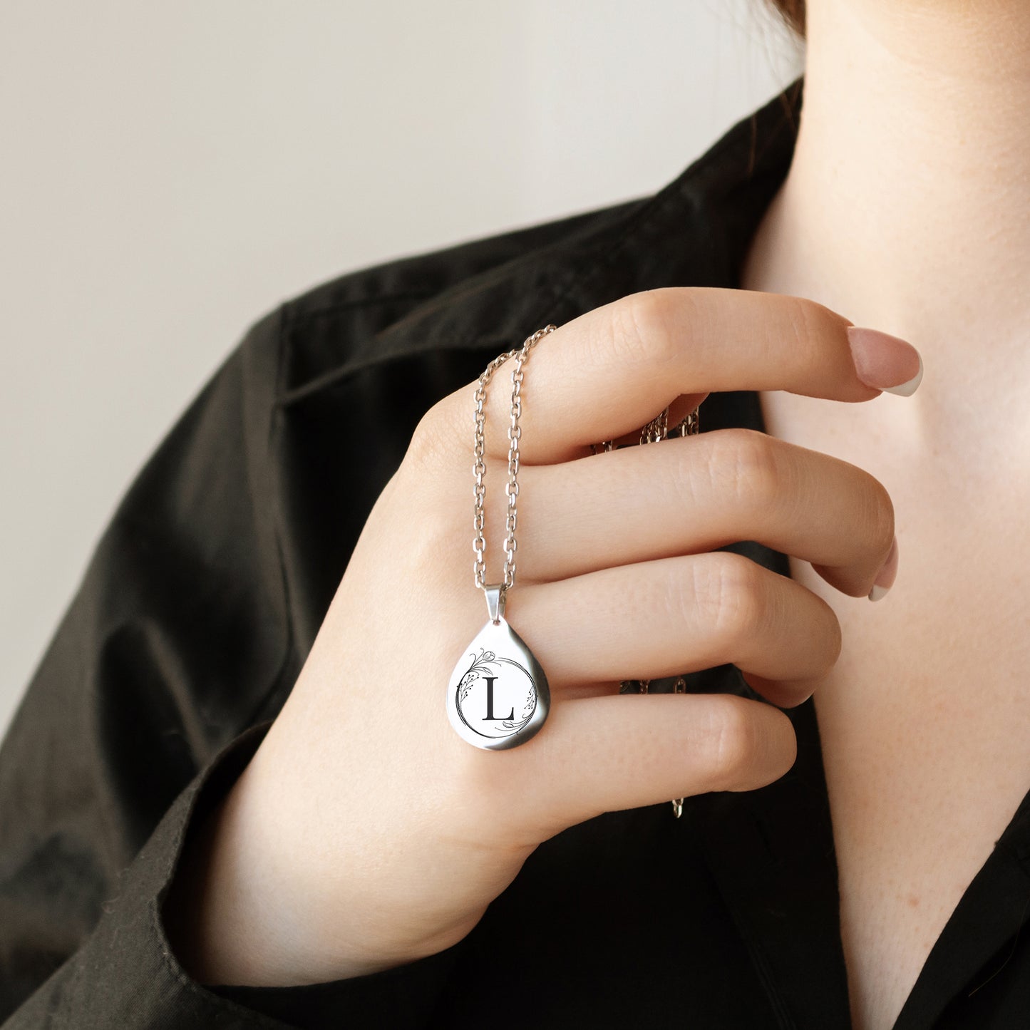 Initial Letter Necklace – Personalized Engraved Pendant