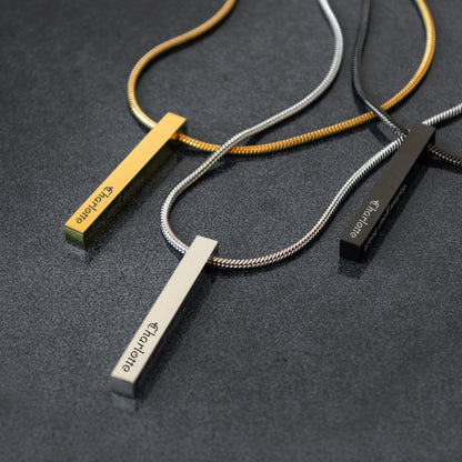 Custom Name Necklace – Engraved Minimalist Jewelry