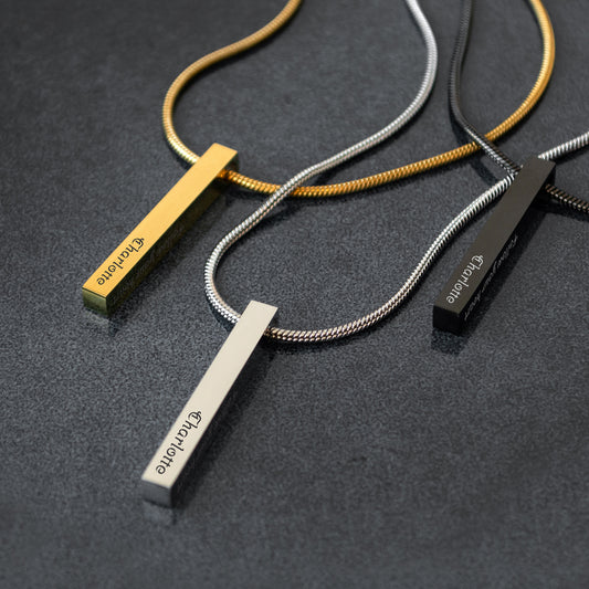 Custom Name Necklace – Engraved Minimalist Jewelry