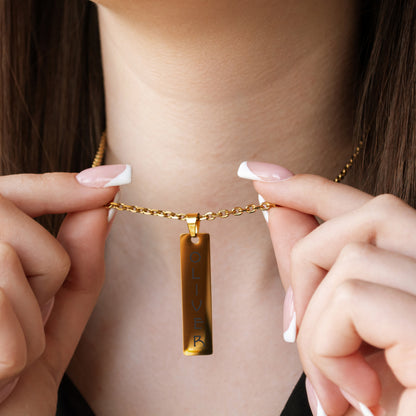 Custom Message Necklace – Engraved Name Jewelry Gift