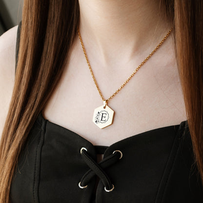 Minimalist Initial Necklace – Custom Engraved Jewelry
