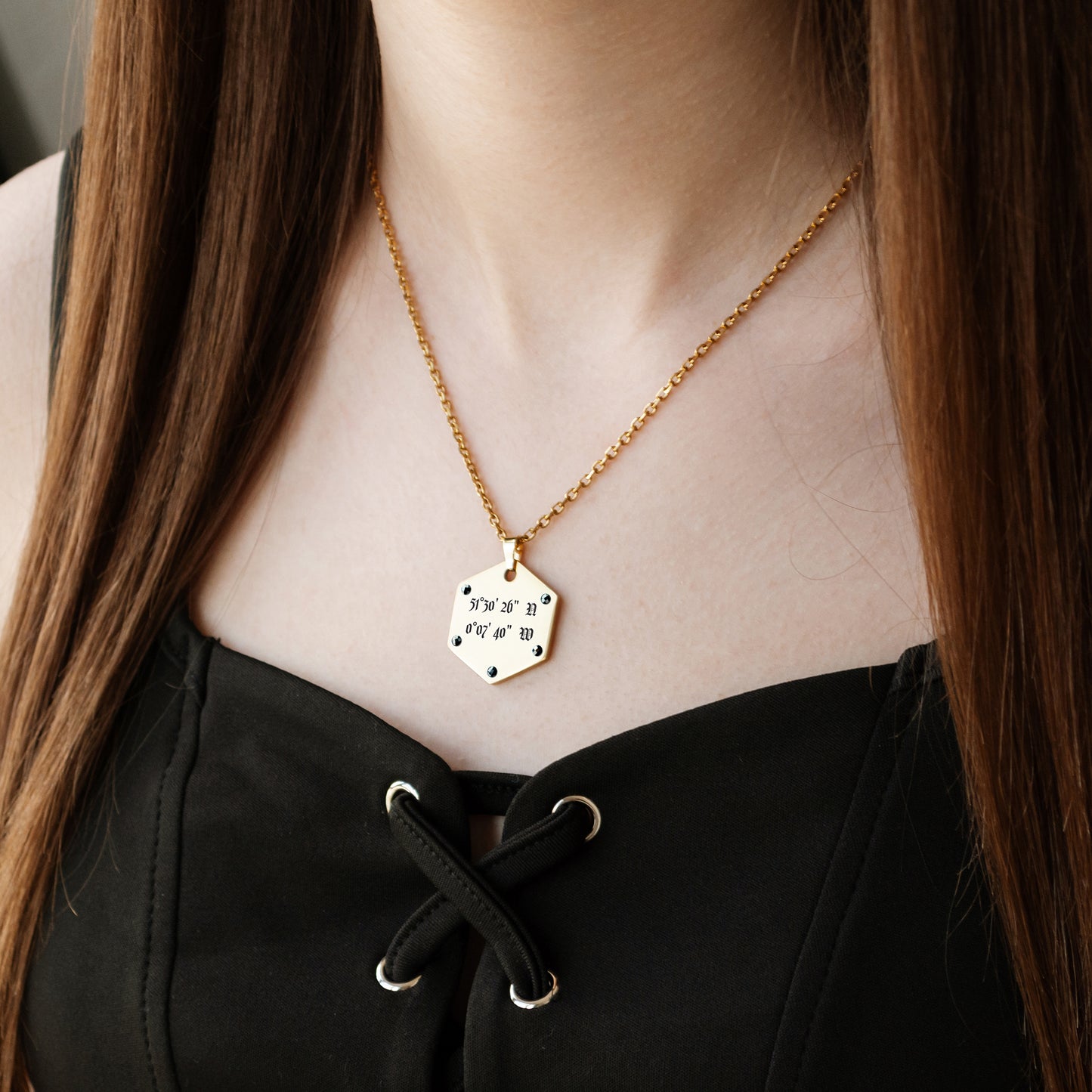 Engraved Coordinates Necklace – Custom Jewelry for Everyday Wear