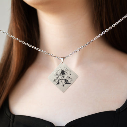 Custom Monogram Necklace – Engraved Initial Pendant