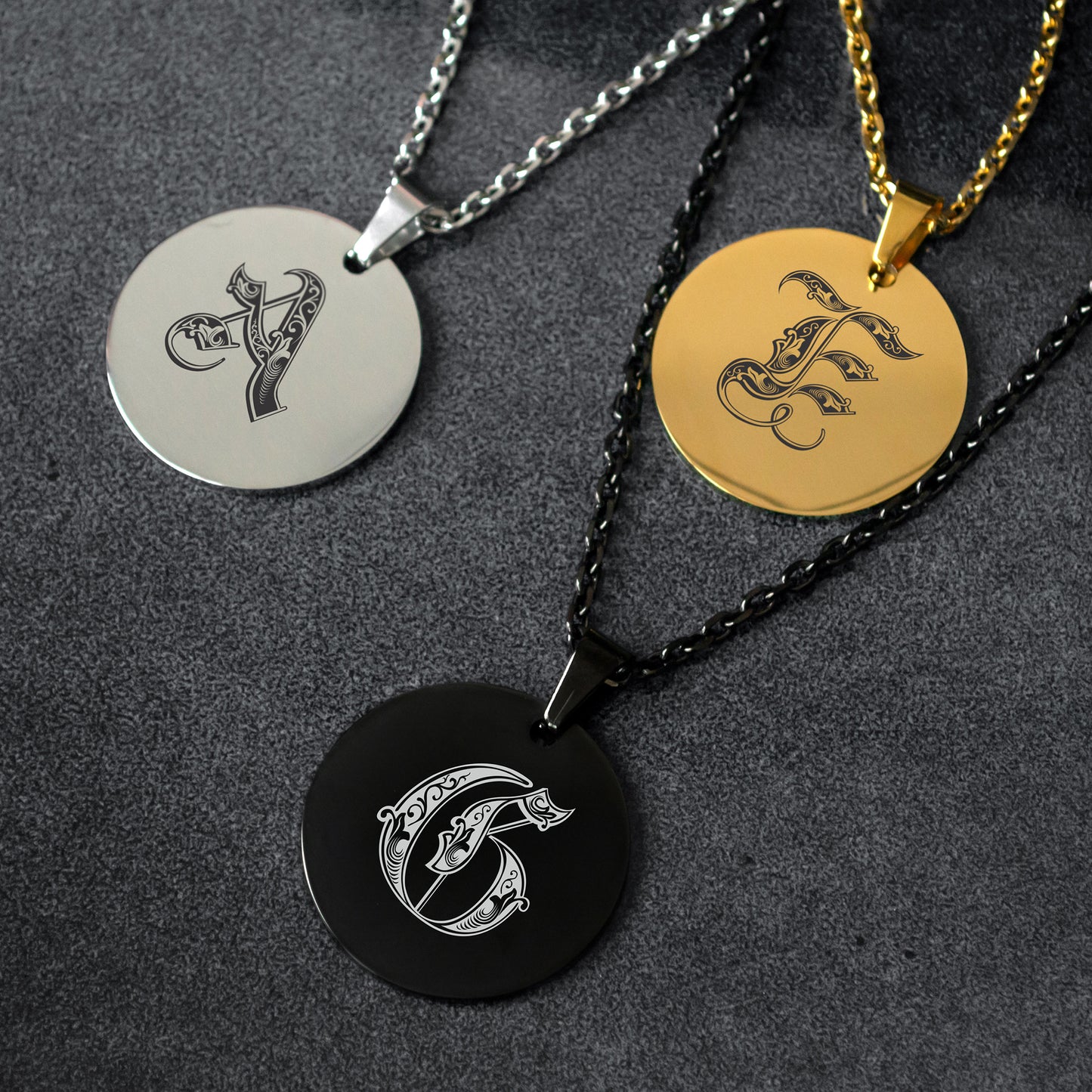 Engraved Letter Necklace – Custom Minimalist Pendant