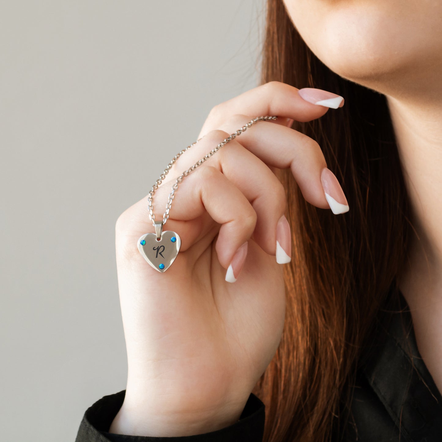 Custom Initial Necklace – Engraved Letter Pendant