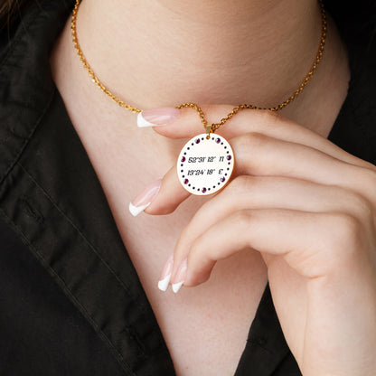 Custom Coordinates Pendant – Latitude Longitude Necklace Gift