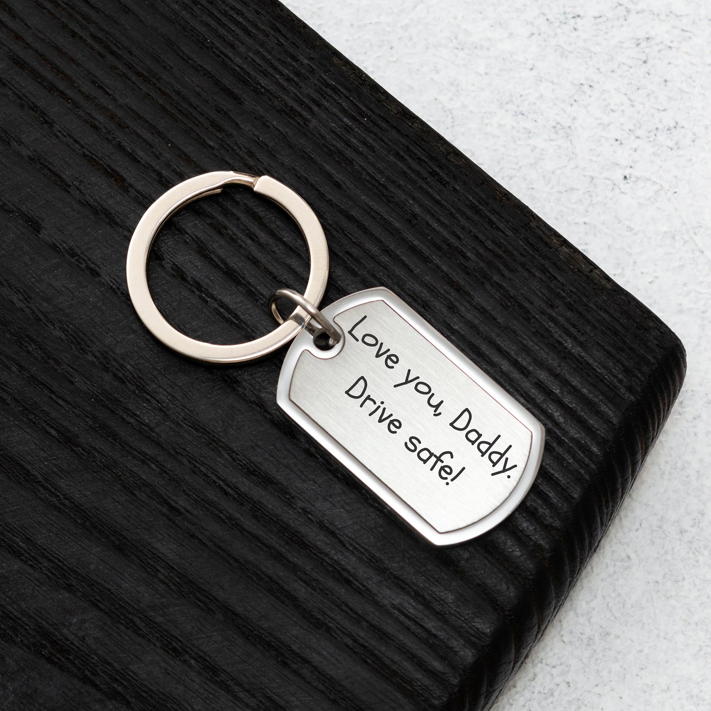 Custom Handwriting Drive Safe Keychain - Personalized Engraved Gift