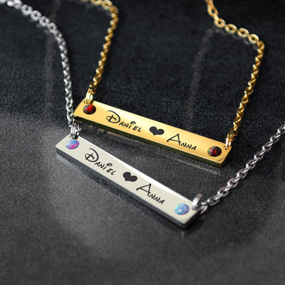 Custom Engraved Necklace – Name or Short Text Jewelry