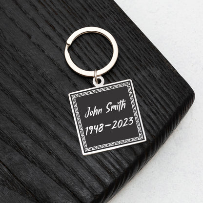 Memorial Keychain - Engraved Text or Handwriting