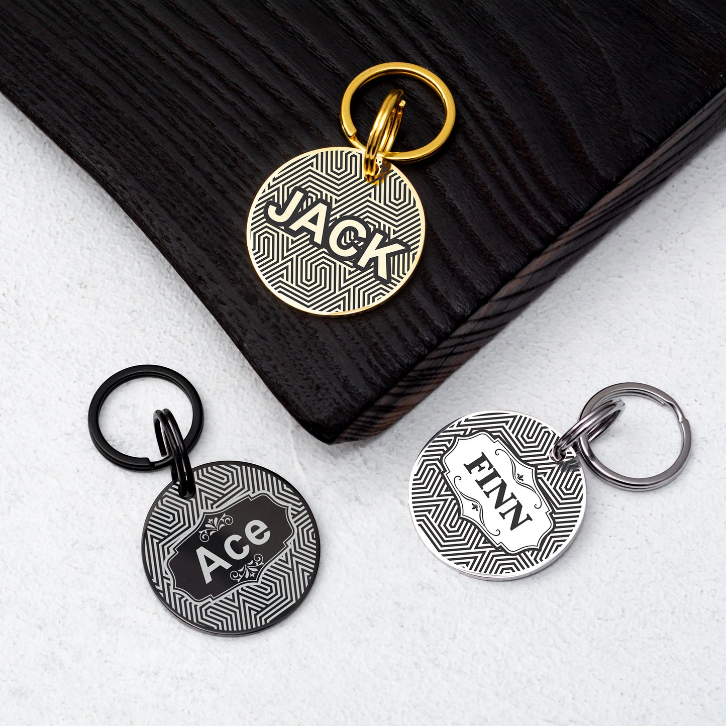 Custom Dog Tag - Engraved Double Sided Pet ID Tag with Phone