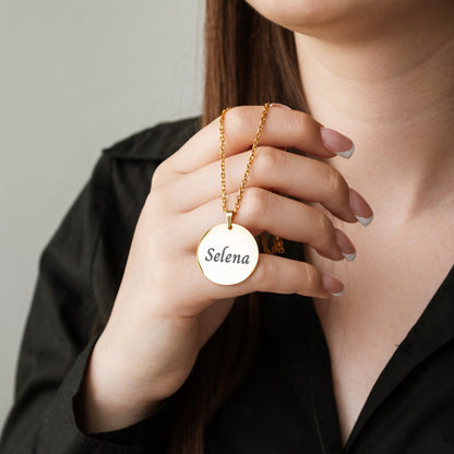 Personalized Name Necklace – Custom Engraved Pendant