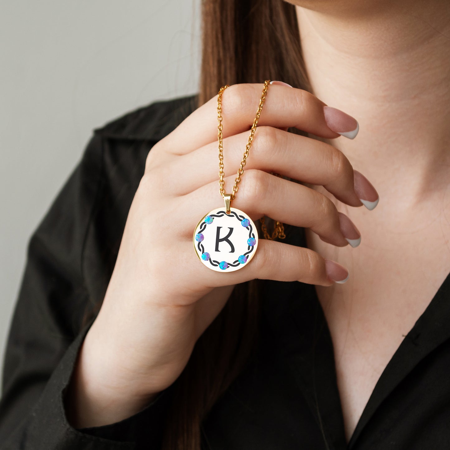 Initial Charm Necklace – Personalized Engraved Jewelry