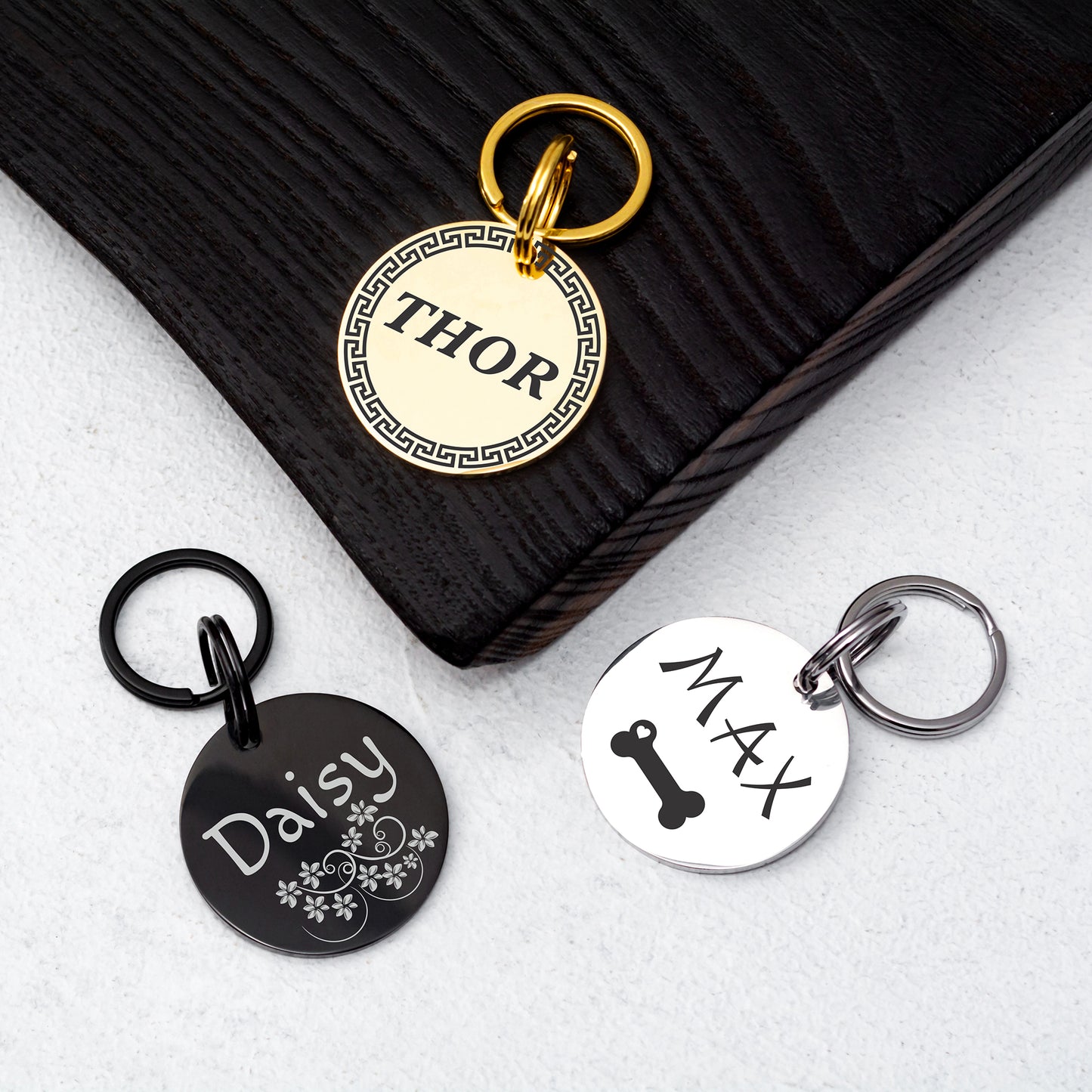 Custom Cat and Dog Tag - Stainless Steel Engraved Pet ID