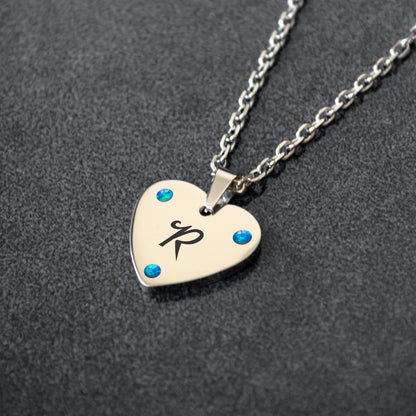 Custom Initial Necklace – Engraved Letter Pendant