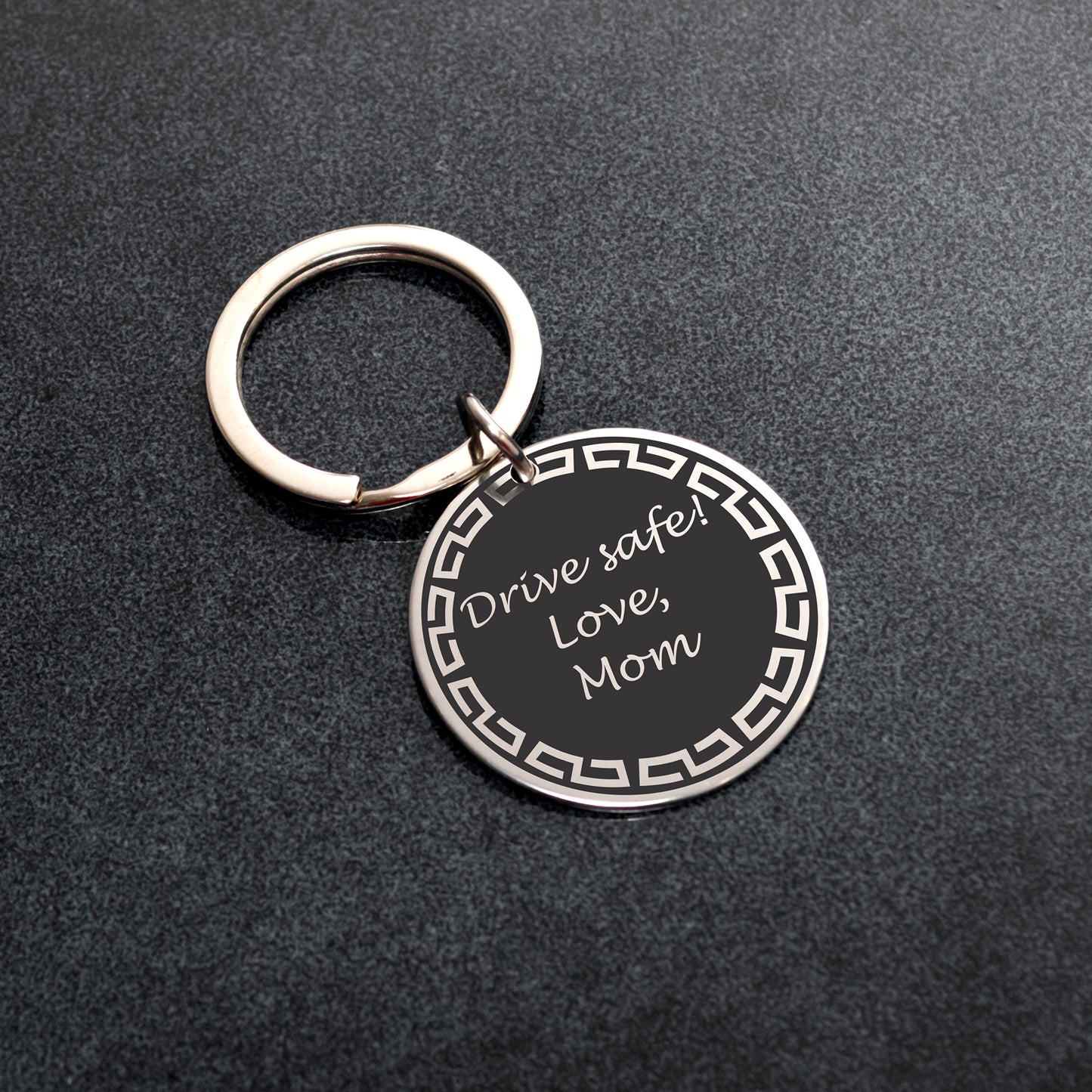 Personalized Drive Safe Keychain - Custom Engraved Gift for Drivers