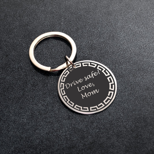 Personalized Drive Safe Keychain - Custom Engraved Gift for Drivers