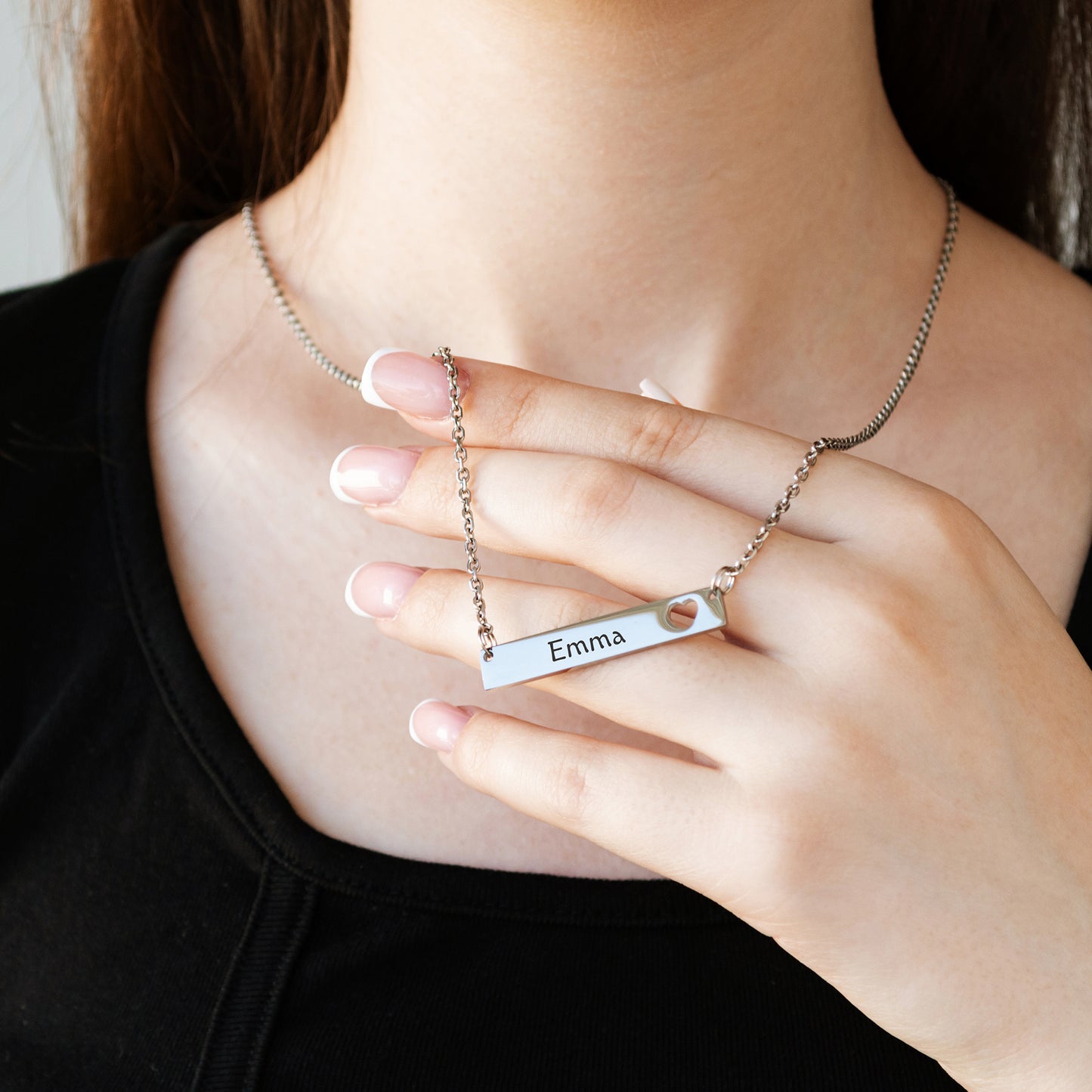 Personalized Name Necklace – Custom Engraved Pendant